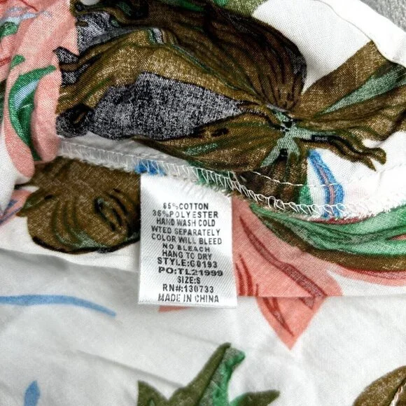 Umgee Womens Size S Swing Strappy Floral Tank Top Sleeveless Chiffon Small - Picture 6 of 8